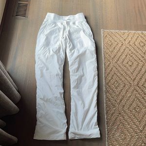 Lululemon white track pant size 4